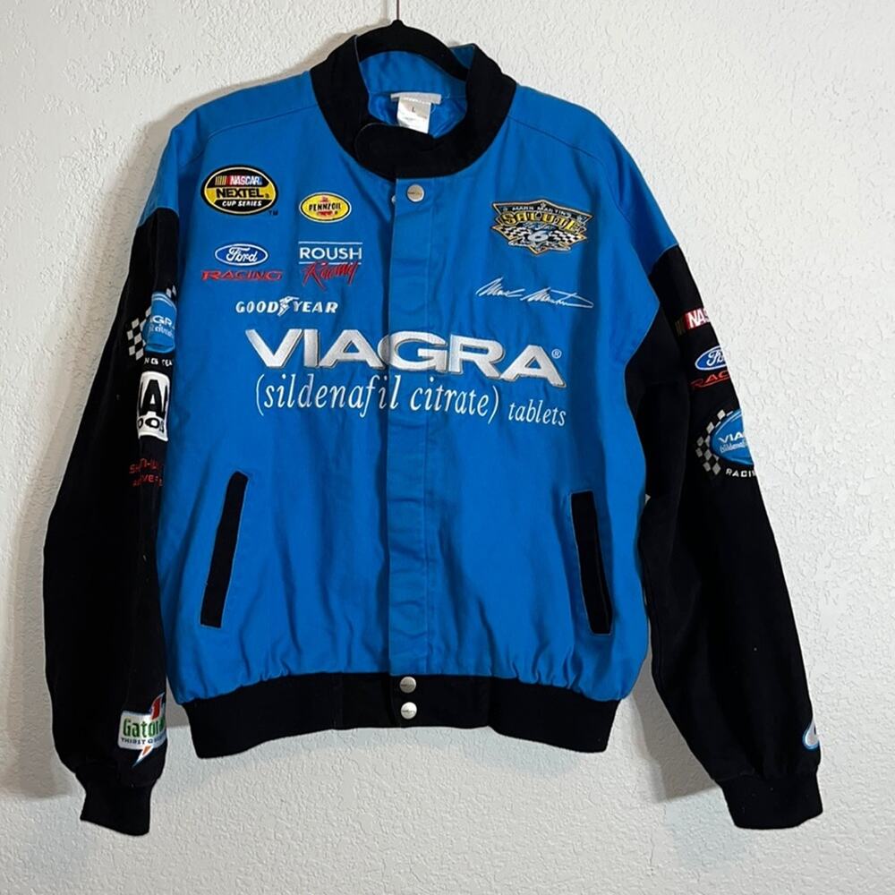 Vintage NASCAR Mark Martin #6 Roush RacingTeam coat Gatorade MacTools Race Core
